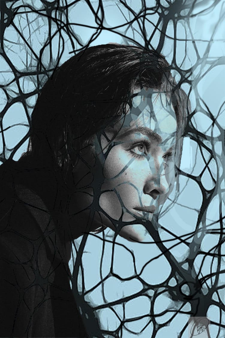 Digital artwork created by the artist Zeina Ghossoub;Triple Exposure exp 2 (1)