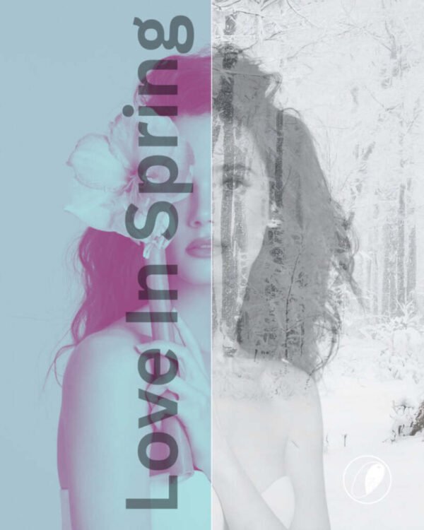 Love In Spring-is a woman frozen in time, digital art by Zena Ghossoub